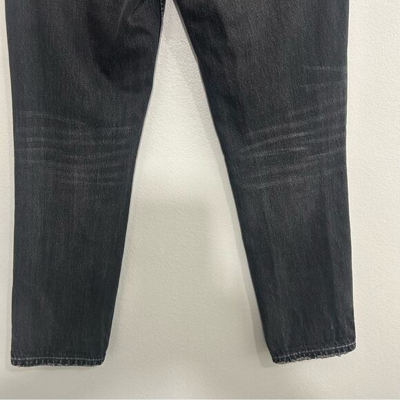 Vince High Waist Vintage Straight Jeans Distressed Black Size 27 - Picture 11 of 13